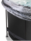  Басейн каркасний з куполом EXIT чорний 360х122 см (пісочний фільтр)